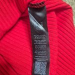 ASOS Red Ribbed A-line Sweater Dress Knee Length Holiday Party Size 10 Photo 3