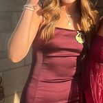 Aritzia Sunday Best Maroon Red Shimmer Dress Photo 0