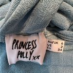 Princess Polly Blue Ambrose Top Asymmetric One Shoulder Wrap Crop Size 2 Photo 7