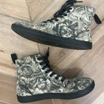 Dr. Martens Doc Martens Hackney Black Grey Rose & Skull Print Canvas Boot Sneakers 7 Woman’s Photo 6