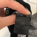 WAYF Cowl Neck Printed Lace Trim Bodysuit Black White Sleeveless Geometric sz XL Photo 10