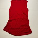 James Perse  Top Women's Red Rib Ruched Tank Sz 2 Y2K Photo 8