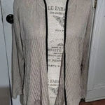 Misook Exclusively  Womens Tan Black Open Front Cardigan Sweater Large‎ Photo 0