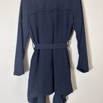 ZARA trench style light weight jacket navy blue size M Photo 9