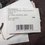 Nanushka Sami Vegan Leather Dress Plum Chutney Women's Size Med NWT Brown Photo 10