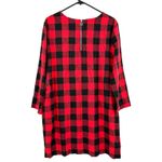 Charlie Paige ‎ Size XL Long Sleeve Shift Style Dress Red Black Buffalo Check NWT Photo 1