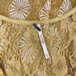 Free People Yellow Gold Flowy Lace Bell Trapeze Tank Top Small Photo 8