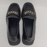 Kenneth Cole Reaction  Sienna Lug Black Loafers Shoes With Chain Size 9 Photo 2
