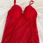 Rampage  Red Sexy Lace Hearts Valentines Day Lingerie Babydoll Photo 0