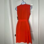 DKNY NWT orange sleeveless button up pleated dress Photo 3