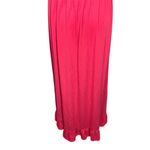 She’s Cool Women’s Pink Strapless High Low Maxi Dress Size 1X Ruffle Hem Belted Photo 6