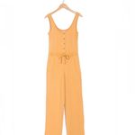 Faherty Terra Organic Cotton Jumpsuit in Taffy Yellow Size Medium NWT Photo 1
