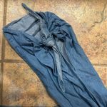 Seven Sisters  denim off-the-shoulder shirt with straps and sleeves Photo 2