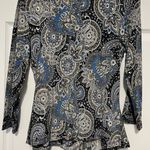 Brittany black faux wrap blouse measurements in pictures Size undefined Photo 3