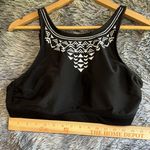 Ava & Viv  Halter Swim Top Womens 16 Bikini Black‎ White Tribal Padded Photo 5