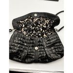 Brighton  Black‎ Croc Embossed Patent Leather Small Crossbody Bag Designer Purse Photo 7