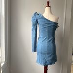 GRLFRND  Blue One-Shoulder Dress Size XS Ellie Denim Mini in No limits Photo 4