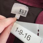 Kut From The Kloth Jacket Womens Small Red Carina Faux Suede Moto Jacket Photo 4