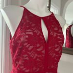 Night Way Halter Maxi Dress w/Lace Detail & Keyhole at Front Size 14 Photo 8