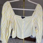 Forever 21  Gingham Crop Top Puff Sleeve Cottagecore Smocked Cotton Vaca Summer L Photo 0