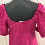 A New Day NWT Dress Size Small Womens Pink Puff Sleeve Linen Blend Casual Party Photo 4