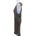Metallic Gold V Neck Maxi Dress Tie Shoulder Sleeveless Evening Gown Size XL Photo 6