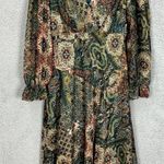Rabbit Designs 16 Paisley Patchwork Midi Dress Boho Whimsigoth Fairy Grunge Green Photo 0