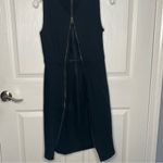 Level 99 Sz XS Forever Black Sleeveless Faux Leather Sheath Dress Back Zipper Photo 13