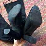 A New Day BLACK SUEDE KNEE HIGH HEELED BOOTS Photo 3