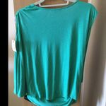 New Trouve asymmetrical cold shoulder plaid green crew neck sleeveless blouse Size XS Photo 1