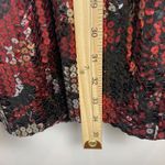 EXPRESS Y2K Womens Mini Dress M 7/8 Red Black Sequins Body Con Party Cocktail Photo 4