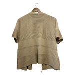 Nina Leonard  1X Beige Knit Short Sleeve‎ Open Front Cardigan Sweater Photo 4