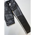 Gap Black High Rise Vegan Leather Cheeky Straight Pants Sz 27/4 R Women Photo 4