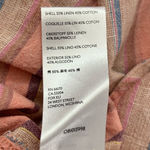 Anthropologie Maeve Lida Linen Cotton Popover Top Blouse in Pink Stripes, Small Photo 13