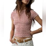 American Eagle  Smocked Hey Baby Tee Photo 1