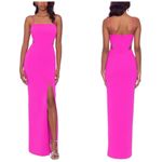 XScape Cutout Slit Maxi Gown Fuschia Size 8 NWT Photo 1
