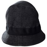 Gucci Authentic Bucket Hat GG Monogram Vintage Black Canvas size M Photo 4