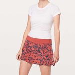 Lululemon Pace Rival Skirt Orange Blue Floral Size 2 Photo 33