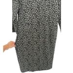 Talbots  Leopard Print Ponte Knit Back Zip Sheath‎ Dress Size 12 Career Office Photo 9