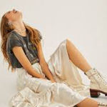 Free People  Moonbeam Tiered Maxi Skirt Photo 0