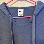 Nike Dri-Fit Cropped Pullover Fleece Training Hoodie Light Blue Womens Size L Photo 3