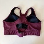 High Impact Maroon Sports Bra Large Bust Push Up Racerback Women's Size XL Purple Photo 1