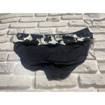 Merona  Swimsuit Bottoms Floral Fold Over Bikini Bottom Black‎ Size S Photo 4
