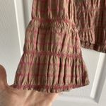 Italia Baby‎ L'O Women's Button Front Blouse Smocked Pink Plaid By Aureli Anni M Size M Photo 4