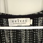 Velvet Tees Velvet Striped Black and White Hoodie Photo 1