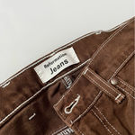 Reformation  • Cowboy Straight Chocolate Wash Jeans with White Stitching Photo 5