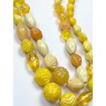 Vintage Yellow butterscotch Multicolor Beaded Necklace Set Multi Photo 5