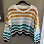 Debut  Colorful Striped Sweater Photo 0