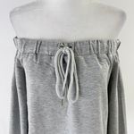 Lumière New Off The Shoulder Sweatshirt Bardot Sweat Top Heather Gray Photo 6