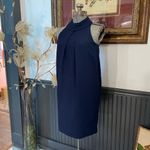 Trina Turk Halter Neck Pleated Front Navy Shift Mini Dress - Sz 0 ๐งก๐ Photo 4